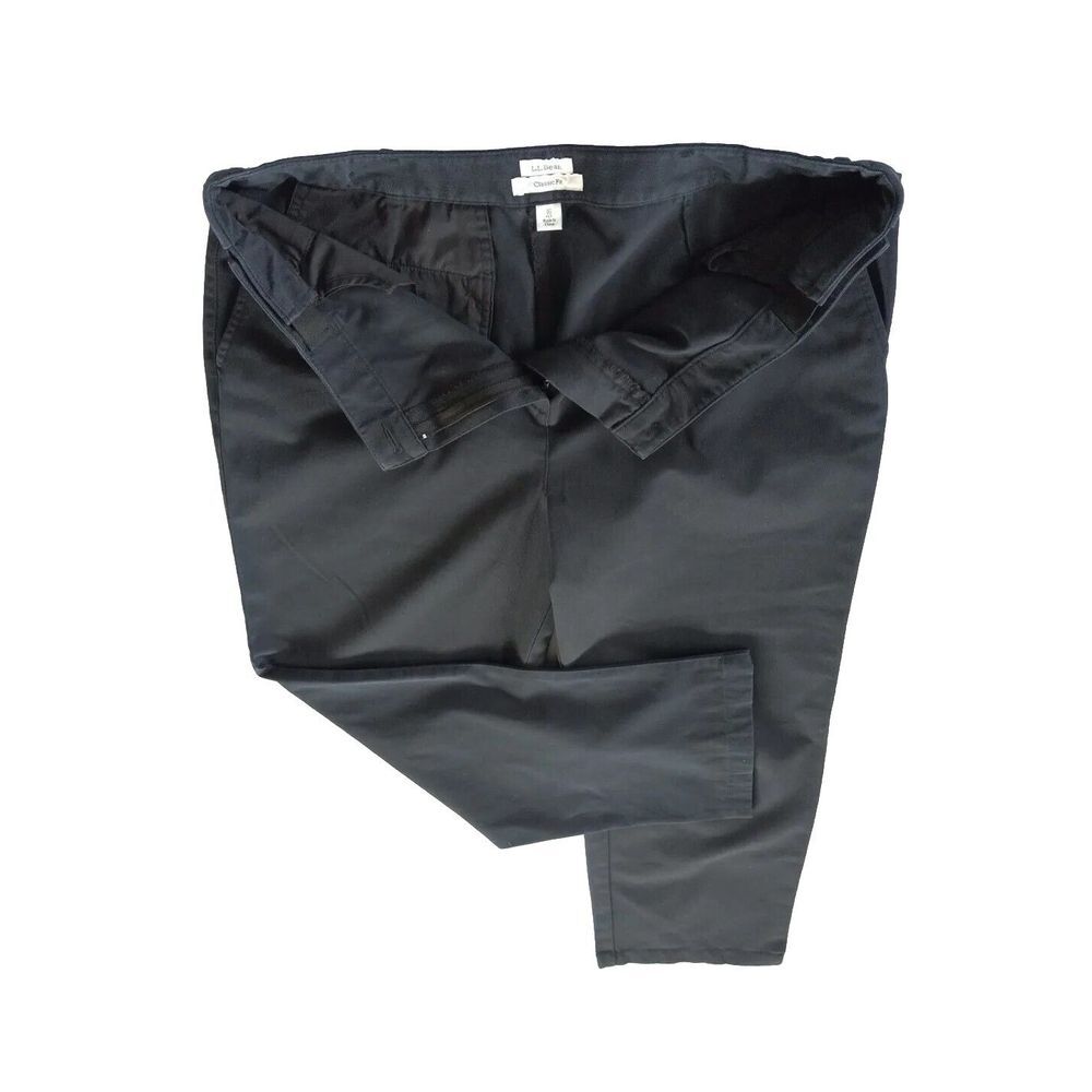 L.L. Bean Women's 16 Pet Chino Classic Fit Pants Wrinkle Free‎ Black
